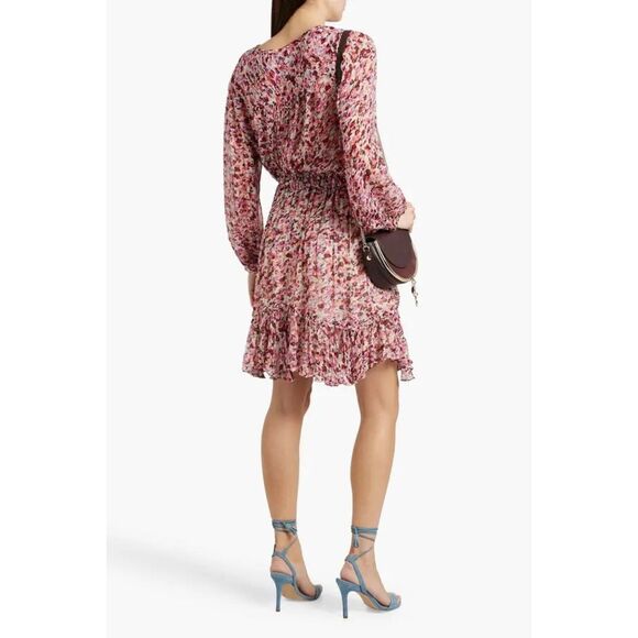 NWT Isabel Marant Étoile Daytonea Floral Long Sleeve Blouse in Raspberry & Ecru - Picture 3 of 16
